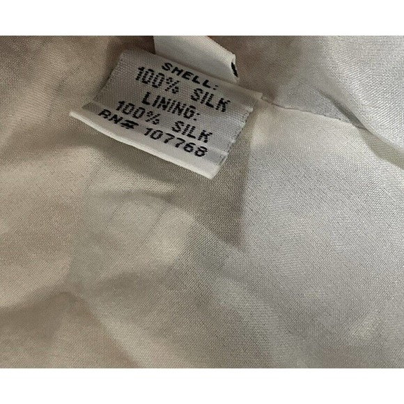 Sine Silk Overlay Sleeveless Top Blouse Chain Link Print Plum and Cream‎ Medium - Picture 9 of 9